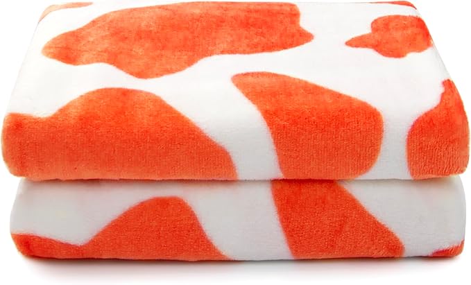 Blankets & Throws Orange Soft Fleece Blankets Throw Blanket for Bed