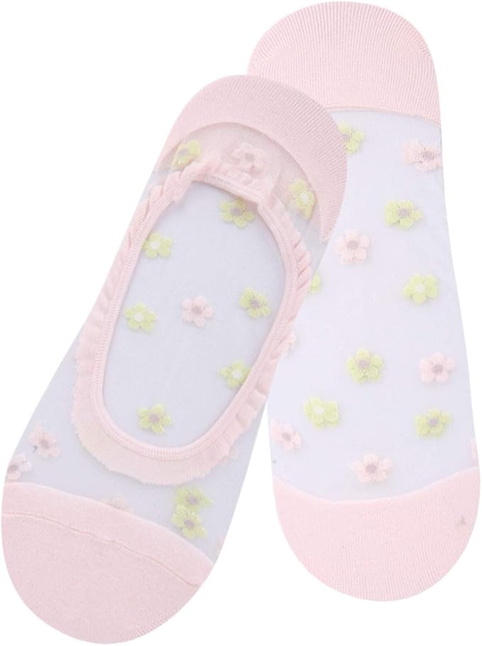 Benefeet Sox Sheer No Show Socks Women Girls Cute Thin Mesh Low Cut Liner Socks for Loafers Boat Shoes