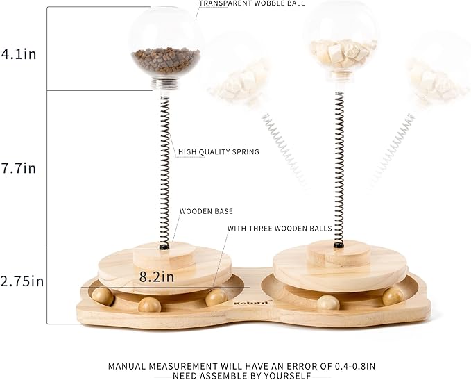 Ulong Cat Toys, Interactive Cat Dog Feeder Toy, Pet Exercise Toys, Cat Toys for Indoor Cats/Kitten as Cat Gifts, Patented Product (Large)