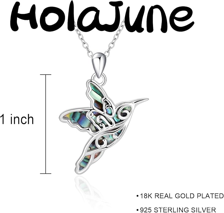 Highland Cow Hummingbird Necklace for Women 925 Sterling Silver Cute Animal Jewelry Gift for Mother Daughter Grandma Nana Sister