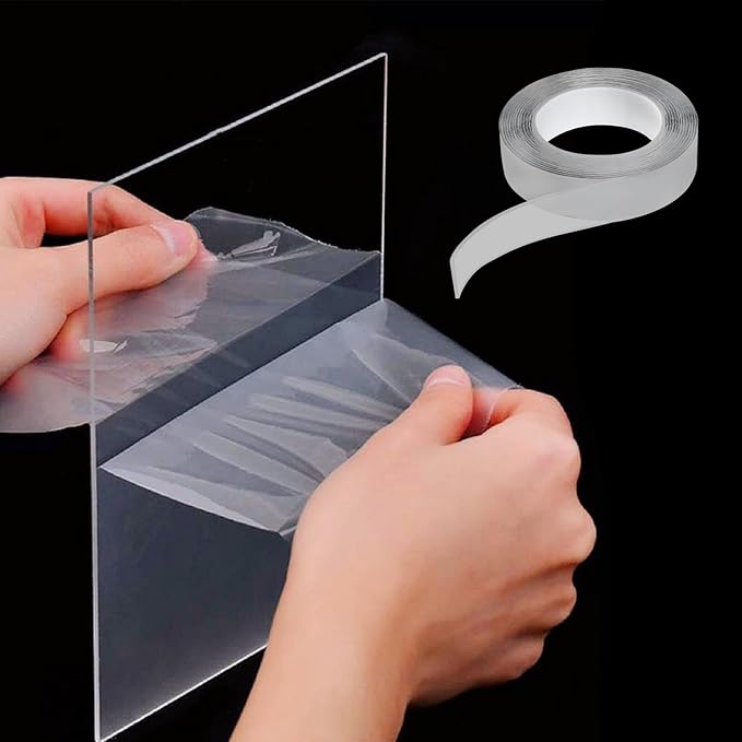 3 PCS Cat Litter Box Pee Shields with 1 Nano Tape, Keep Litter in The Pan, Easy Clean Transparent Cat Litter Box Pee Splash Guard for Open Top Cat Litter Box 15.8×11.8in