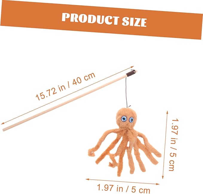 FOMIYES 2pcs Interactive Cat Toys Indoor Cat Teasing Cat Fishing Pole Stick Playset Indoor Cats Kitten Teaser Toy