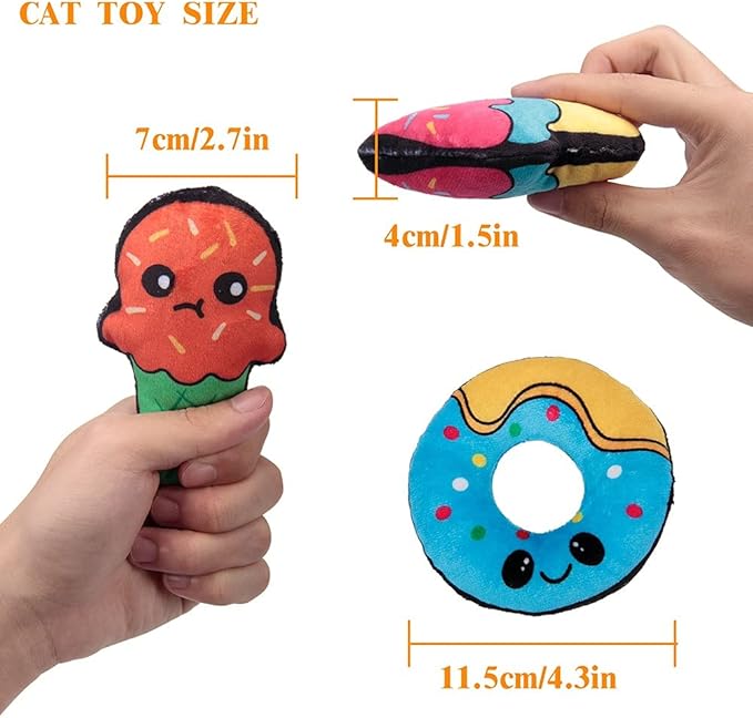 Catnip Toys for Indoor Cats, Natural Catnip Cat Toys Kitten Toys - 8 PCS Fish Cat Toys Set for Boredom