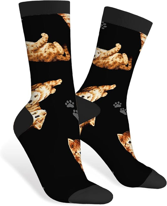 AOYEGO Volleyball Funny Socks Water Polo Balls Iridescent Novelty Casual Crew Socks Contrast Color Design for Women Men Gift