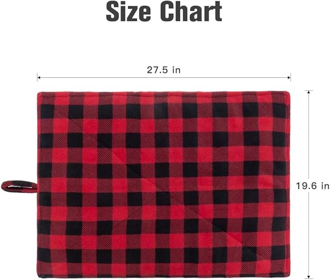 PUPTECK Cat Self Warming Bed Mat - Cozy Self Heating Washable Pet Thermal Pad with Hang Loop, Anti Slip Sleeping Bed for Kitties Puppies Small Animals, Red