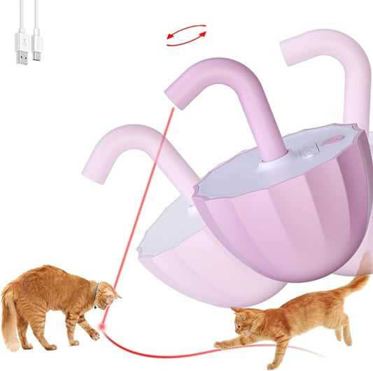 Tumbler Cat Laser Toy Automatic, 360° Rotation Rechargeable Laser Pointer, Self Play 3 Modes Motion Activated Cat Laser Toy, Interactive Cat Toys for Bored Indoor Adult Cats/Dogs