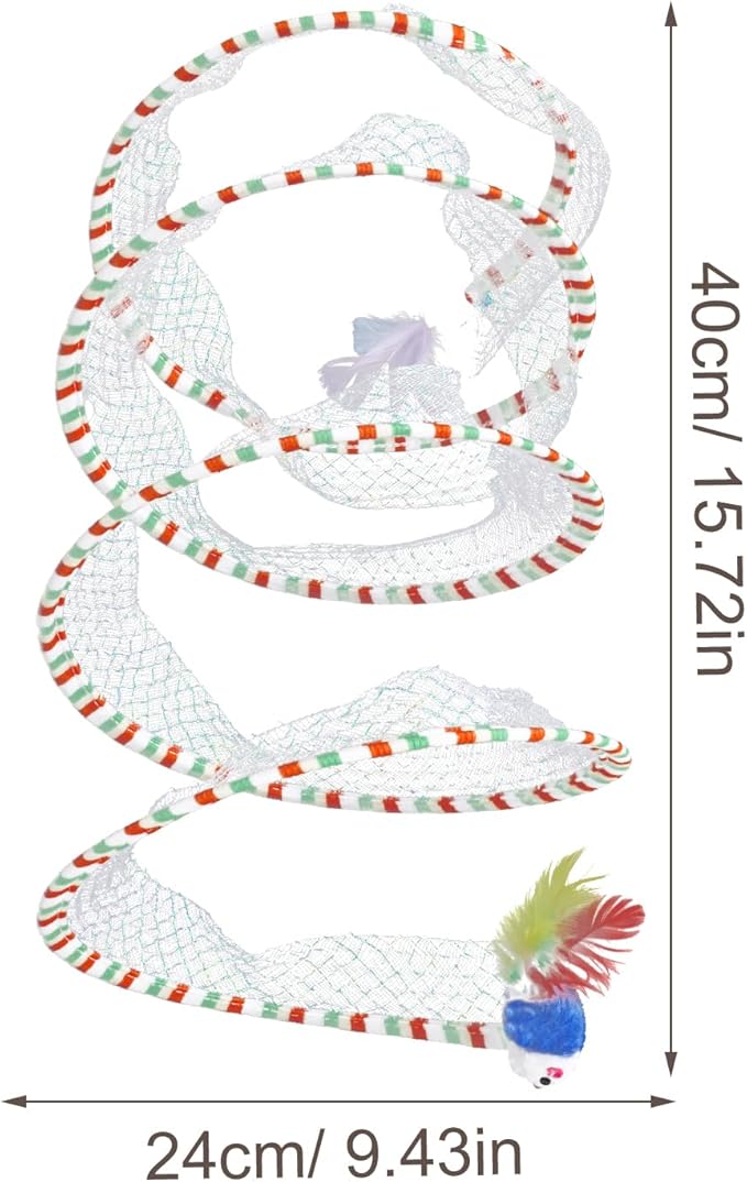 Cat Tunnel Toy with Interactive Kicking Toy for Cats and Kittens Engaging Play Kitten Accessory for Indoor Fun and Activity