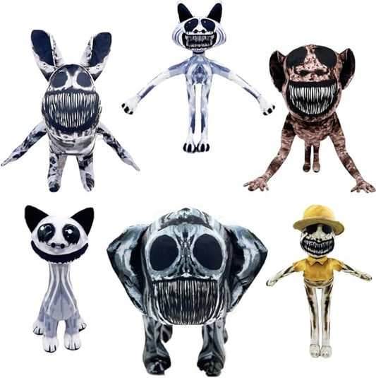 Zoonomaly Smile cat Plush Toy,Horror Game Plush Toy Makes a Great Gift for Fans and Friends Pillow Cosplay Cute Fans Collection Gift（6 in 1）