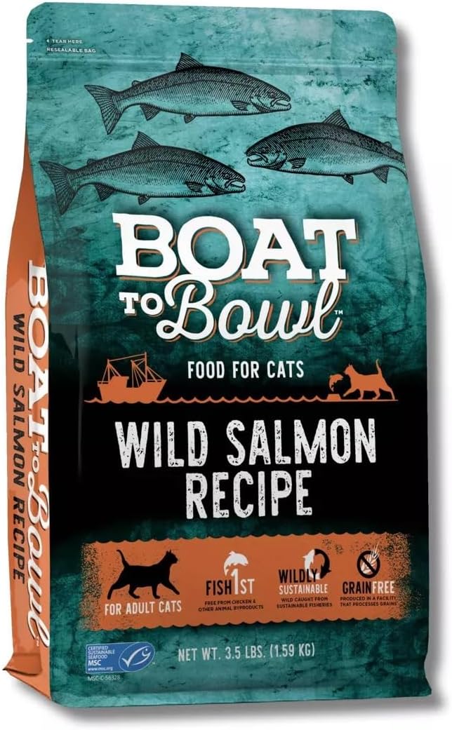 Wild Salmon Fish Recipe Adult Dry Cat Food | Made with MSC-Certified Sustainable Salmon | Rich Source of Omega-3s | 3.5 Lb Bag