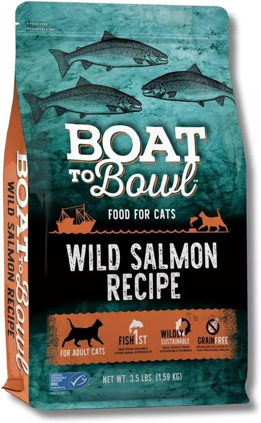 Wild Salmon Fish Recipe Adult Dry Cat Food | Made with MSC-Certified Sustainable Salmon | Rich Source of Omega-3s | 3.5 Lb Bag