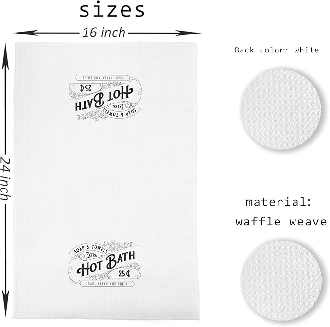 Funny Bathroom Hand Towels, Soap & Towels Extra Hot Bath Funny Decorative Hand Towels for Farmhouse Bathroom Spa Gym Decor Housewarming Gifts 16x24 Inch