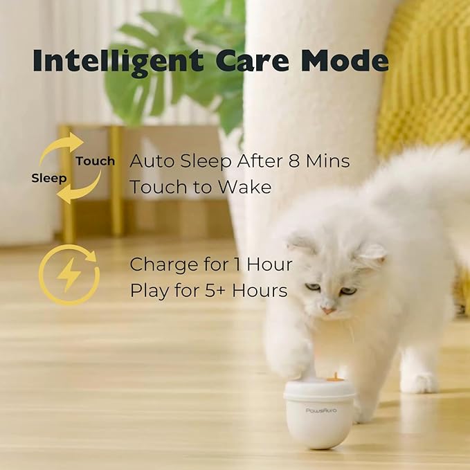 MayMaw Cat Laser Toy - Laser Cat Toys for Indoor Cats, Rechargeable Automatic Cat Laser Toy, Interactive Cat Toy with Tumbler Design, 360° Random Trajectory, 3 Modes, Catnip Included (Green)