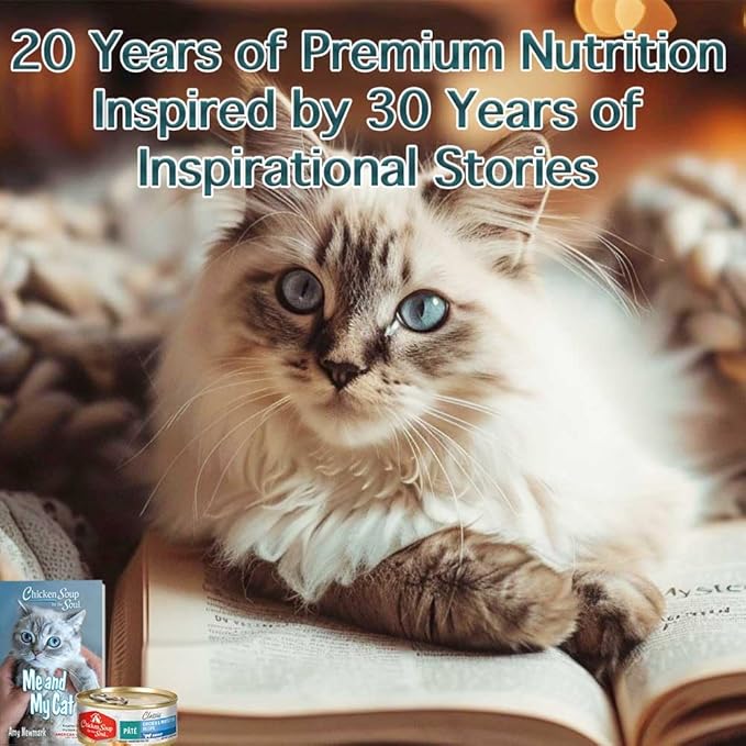 Chicken Soup for The Soul Classic Wet Adult Cat Food, Chicken & Whitefish Pate, 5.5 Ounce Can (Pack of 24) | Soy Free, Corn Free, Wheat Free, Canned Cat Food Made with Real Ingredients