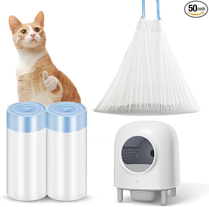 Automatic Cat Litter Box Self Cleaning Waste Bag 50PCS A2