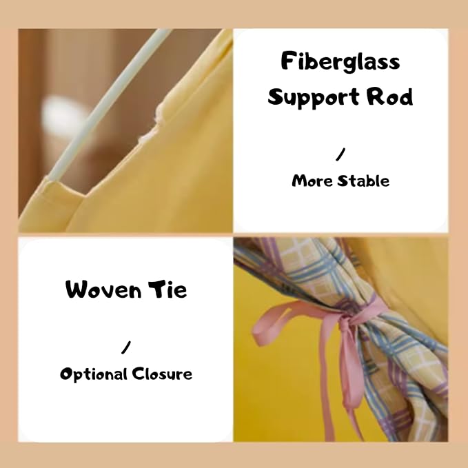 Cat Fairytale Bed, Cute Semi-Enclosed Ventilated Indoor Decoration House with Shade Cover for All Seasons (Pink,Large)