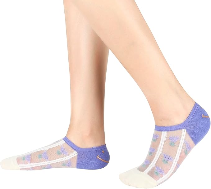 Benefeet Sox Sheer No Show Socks Women Girls Cute Thin Mesh Low Cut Liner Socks for Loafers Boat Shoes