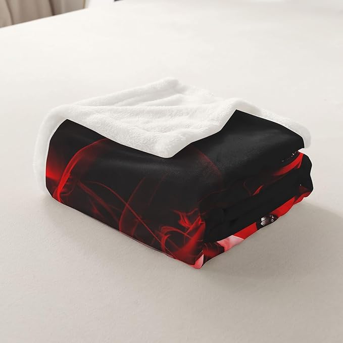 Gaming Throw Blanket Kids Gamer Red Gamepad Sherpa Blanket for Bed Sofa Couch Boys Girls Teens Video Game Room Decor Fleece Blanket Soft Gaming Console Plush Fuzzy Blanket All SeasonBaby 30"x40"