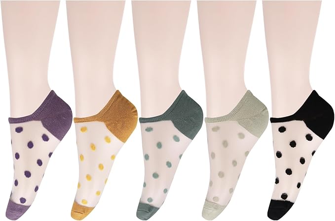 Benefeet Sox Sheer No Show Socks Women Girls Cute Thin Mesh Low Cut Liner Socks for Loafers Boat Shoes