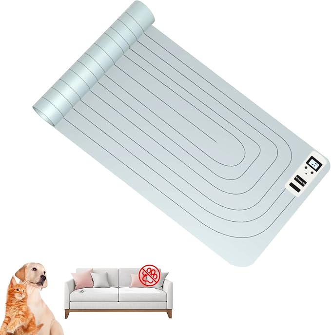 pet Training mat, Scan pet Indoor Electric Shock mat, LED Screen Cats and Dogs Electric Shock mat, Electric Drive Training mat to Keep Pets Away from The Sofa, 3 Modes (20"x48") (20x48) (20X48)