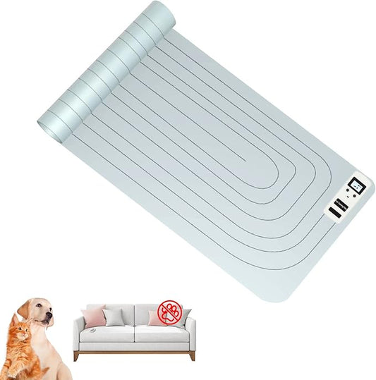 pet Training mat, Scan pet Indoor Electric Shock mat, LED Screen Cats and Dogs Electric Shock mat, Electric Drive Training mat to Keep Pets Away from The Sofa, 3 Modes (20"x48") (20x48) (12X60)