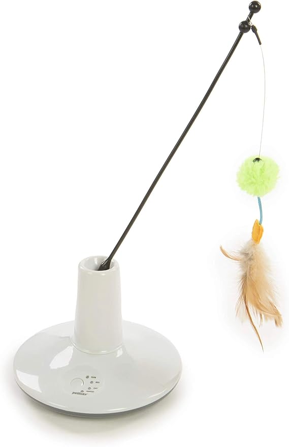 Petlinks Pure Commotion Electronic Motion Wand Cat Toy, Battery Powered - Gray/Green, One Size