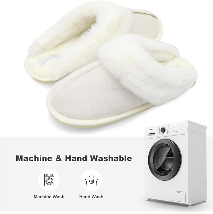 Besroad Winter Fuzzy House Slippers Sandals Plush Faux Fur Fluffy Flats Slippers Warm Slide Shoes for Women