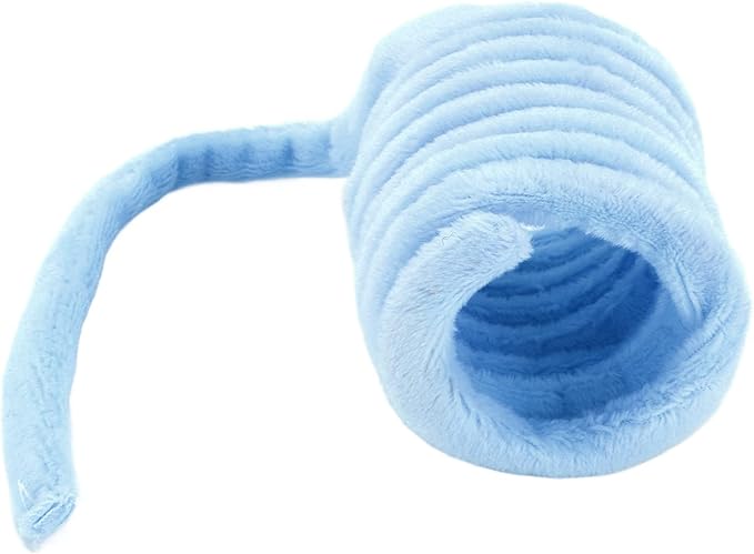 Plush Cat Spring Toys, Colorful Interactive Cat Toys Cat Entertaining Toys, Colorful & Durable Plastic Spring Coils Attract Cats Providing Interactive Playtime and stimulating Their Instincts(Blue)