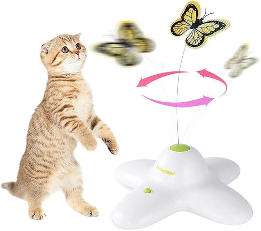 ALL FOR PAWS Cat Interactive Toys for Indoor Cats Kitten Wand Toy, Fluttering Butterfly, Cat Fun Playing Toys Kitten Toys (Flutter Bug)