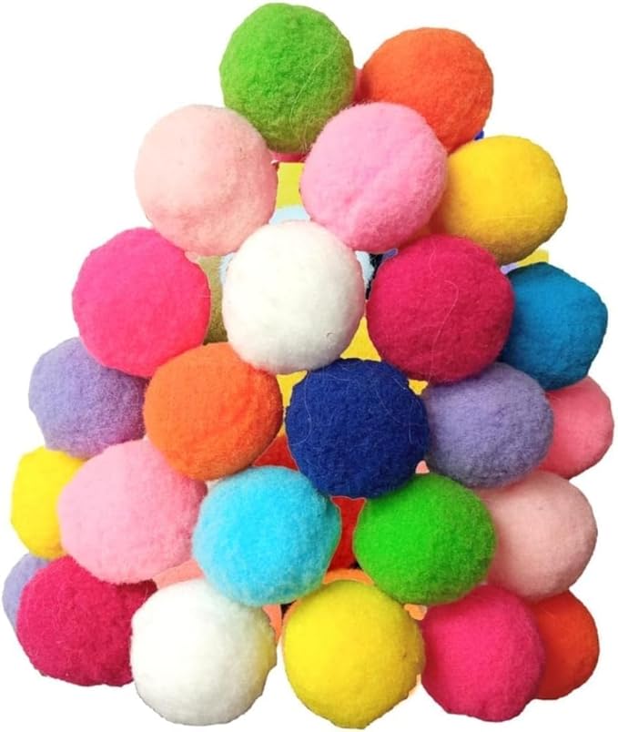 31 Pcs Cat Toy Ball Launcher Gun,Cat Fetch Toy Gun Shooter, Plush Ball Shooting Gun with 30Pcs Pom Pom Balls, Funny & Fuzzy Toys Interactive for Indoor Cats (3.0 CM with Ball Gun)