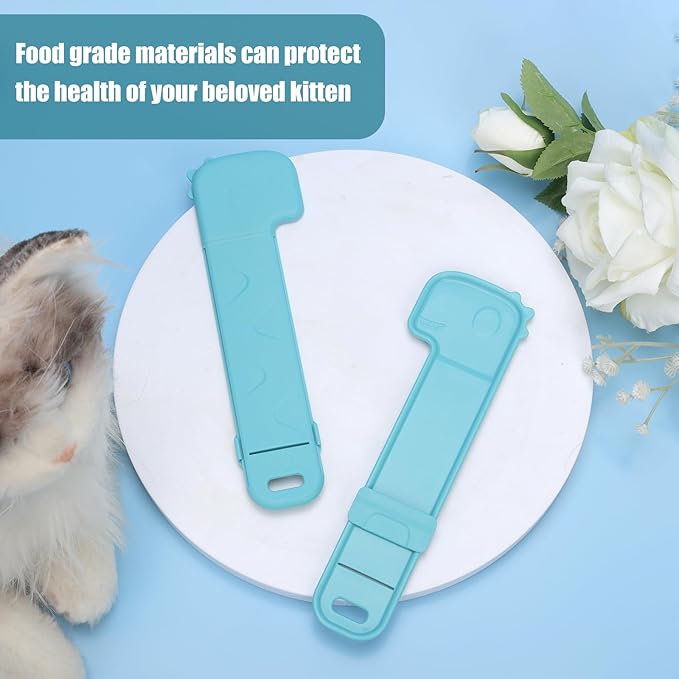 2pcs Cat Strip Feeders, Cat Strip Squeeze Can Spoon Cat Wet Treat Dispenser Cat Bar Squeezer Tool for Liquid Snack Puree Feeding Pet Supplies