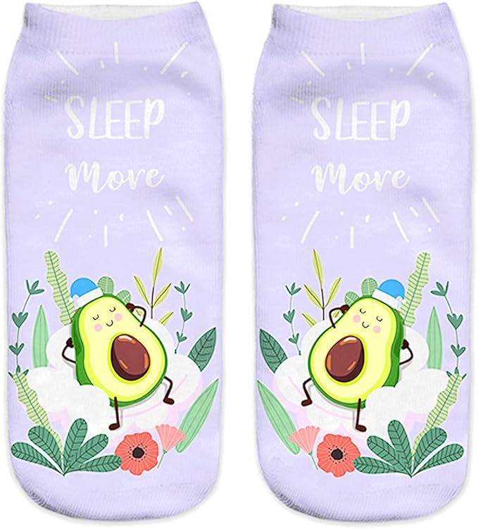 Benefeet Sox Funny Ankle Socks Cute Novelty No Show Animal Fruit Flower Cartoon Colorful Graphic Low Cut Socks for Women Girl