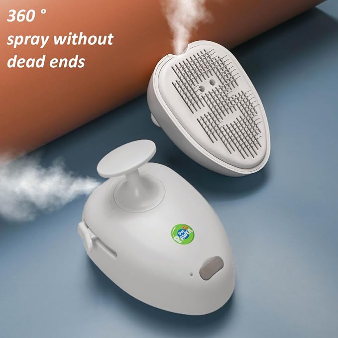 4 in 1 Cat Steam Brush for Shedding, Rechargeable Cat Brush with Steam, Steam Pet Hair Brush for Indoor Cats, Massage, Cleaning, Shedding, Combing & Remove Floating Hair All In One