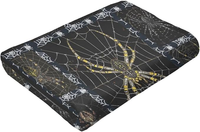 Spider Blanket Spider Throw Blanket Spider Decor Stuff Merch Cozy Print Flannel Fleece Soft Plush Fuzzy Warm Lightweight Bedding Spider Gifts for Women Men Girls Kids 50"X40"