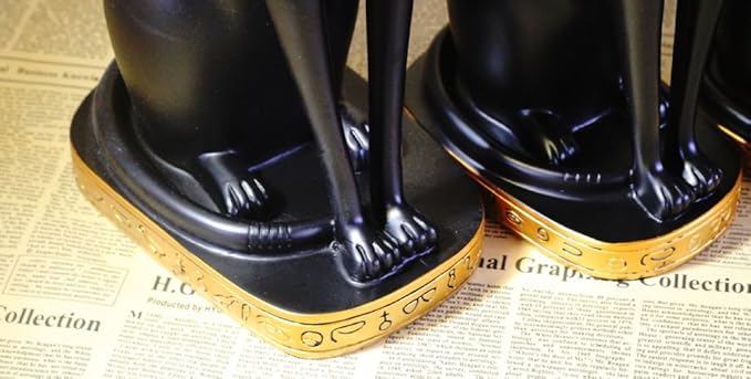 9.5" Ancient Egypt Kitty Egyptian Bastet Cat Goddess Statue Collectible Bastet Sculpture (9.5" Tall)