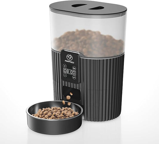 Automatic Cat Feeder, 3.5L Programable Automatic Pet Feeder for cats & dogs, Timed Cat Food Dispenser with Customize Feeding Schedule, 1-10 Meals Per Day Dual Power Supply Auto Cat Feeder