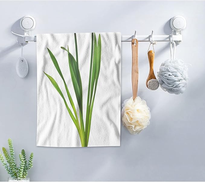 AOYEGO Yellow Daffodil Towels Nature Botanical Narcissus Flower Blossom Green Leaf in Spring Soft Highly Absorbent Large Hand Towels for Bathroom Hotel Gym and Spa 15x30 Inch