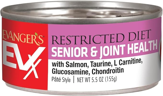 Evanger's EVX Restricted Diet Canned Cat Food, 4 Weight Management, 4 Senior & Joint Health, 4 Bland Diet Variety Pack