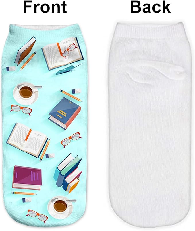 Benefeet Sox Funny Ankle Socks Cute Novelty No Show Animal Fruit Flower Cartoon Colorful Graphic Low Cut Socks for Women Girl