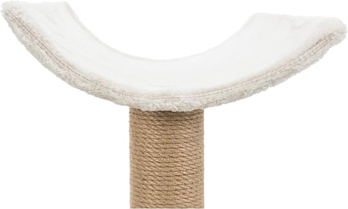 TRIXIE Isaba Scratching Post with Two Platforms, 2-Sisal Scratching Post, 24.5-inches Tall, Light Gray/Brown