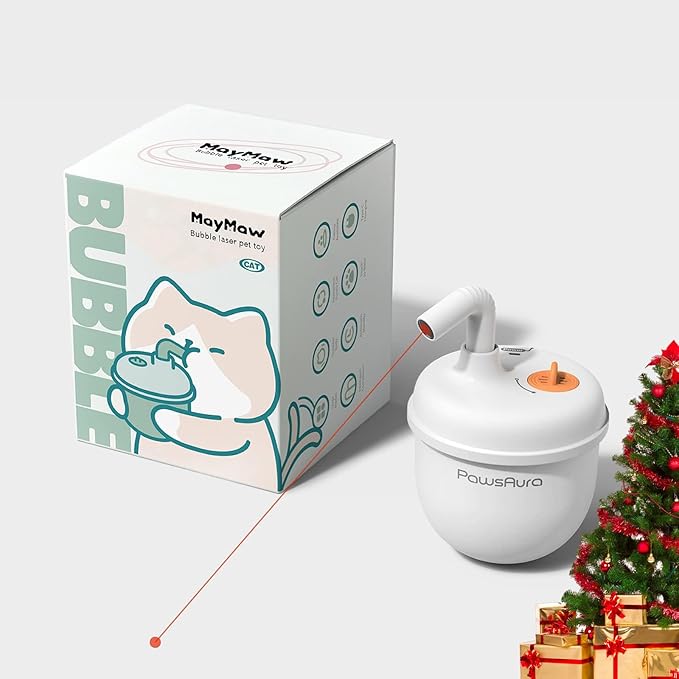 CALEMBOU Cat Laser Toy,Pet Automatic Laser Cat Toys for Indoor Cats Kitten Tumbler Interaction Toys, USB Charging, 360 Degree Irregular Rotation Three Adjustable Modes