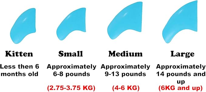 60 Piece Soft Nail Caps with Adhesive for Cat Claws - Baby Blue Small