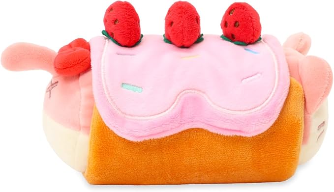 Anirollz Stuffed Animal Plush Toy - Official Roll Blanket Outfitz Doll |Soft, Squishy, Warm, Cute, Comfort, Safe| Strawberry Roll Cake Pillow with Kitty - Birthday Decorations Gift 6" Kittiroll