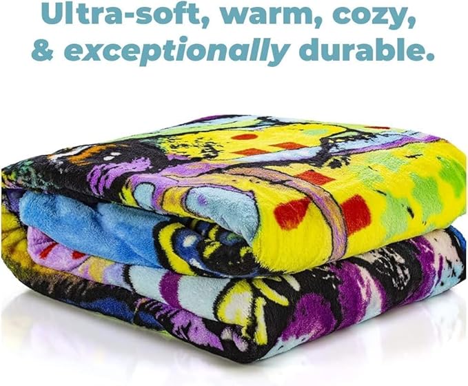 Dawhud Direct 50x60-Inch Fleece Blankets - Dean Russo Bulldog Throw Blanket for Adults and Kids - Soft and Cozy for Bed, Couch, or Travel - Thoughtful English Bulldog Gifts for Women
