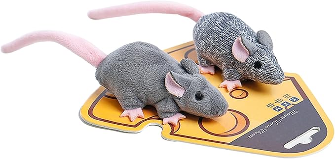 Cat Toy Set Catnip Toy Sets for Kittens, Fun & Engaging Play, Twice The Mice Kitten Toy, Interactive Cat Toy Catnip Toy Soft Plush Catnip Toys for Cats (Twice The Mice) Pack of 2 Toys