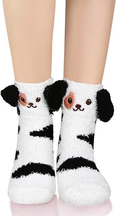 Benefeet Sox Cute Fuzzy Socks for Women Girls Fluffy Warm Cozy Novelty Slipper Socks Funny Animal Plush Sleeping Socks