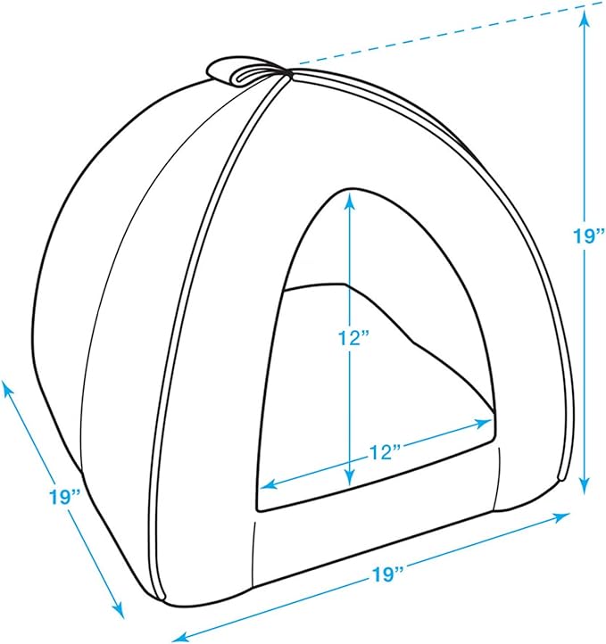 Pet Tent-Soft Bed for Dog and Cat by Best Pet Supplies - Beige Corduroy, 19" x 19" x H:19"
