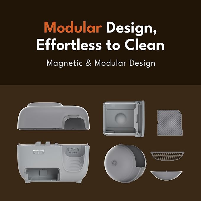 (2025 Premium Version with Mini Mesh) Snow+ Self Cleaning Automatic Litter Box with Zero Odor TiO2 System Automatic Cat Litter Box Self Cleaning for 3.3-20 lbs