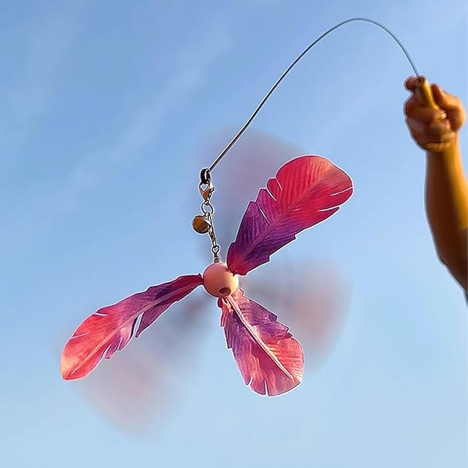 Cat Feather Toys Replacement Cat Wand Toy 3pcs Cat Wand Attachments Interactive Cat Toys for Indoor Cats Suitable for Cat Stick Toys