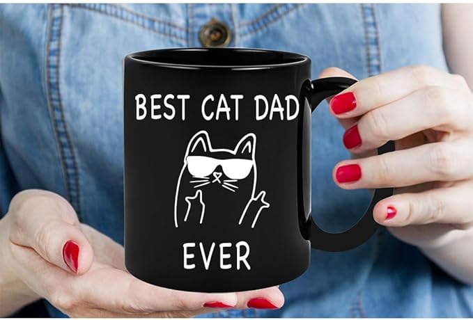 Best Cat Dad Ever Mug, Best Cat Dad Ever Cute Father's Day Gift Dad Cup -zmug120