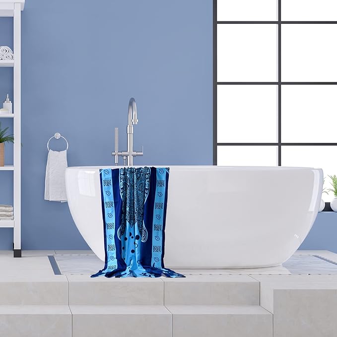 LIVILAN Microfiber Blue Sea Turtle Beach Towel Blanket, Thin Lightweight Absorbent Quick Dry Sand Free Swimming Bath Shower Pool Towels Sea Turtle Gifts for Men Women Girls, 30 X 60